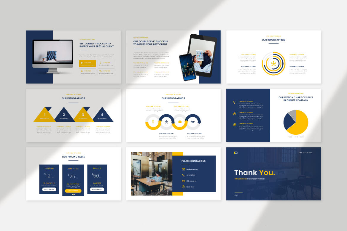Enbuzz - FREE Business Google Slides Template - view 5
