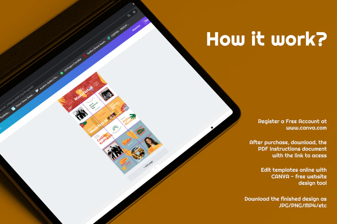 Music Fest Puzzle Instagram | Free CANVA Template - view 4