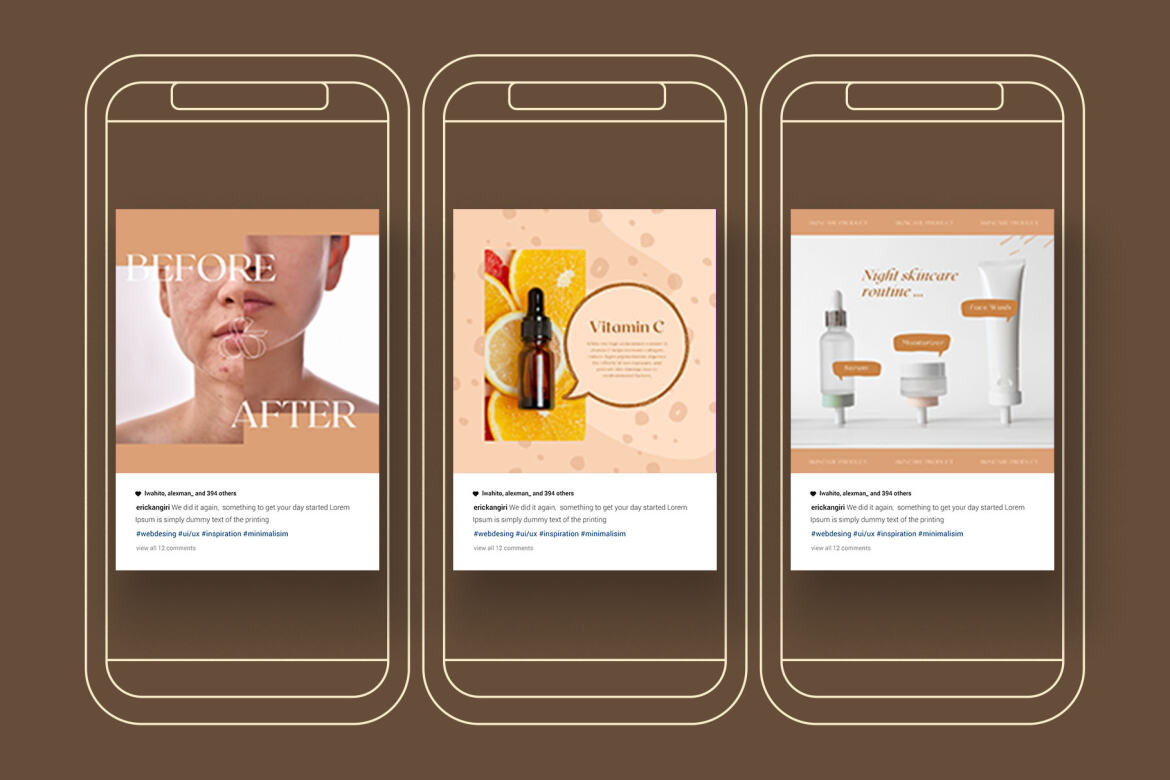 Dull Skincare Puzzle Instagram | Free CANVA Template  - view 5