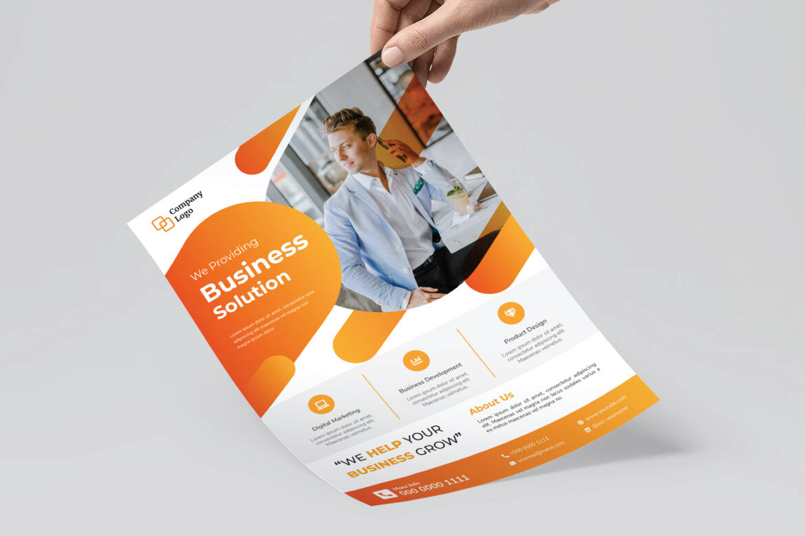 Business Agency Sphere - FREE Flyer Template - view 3