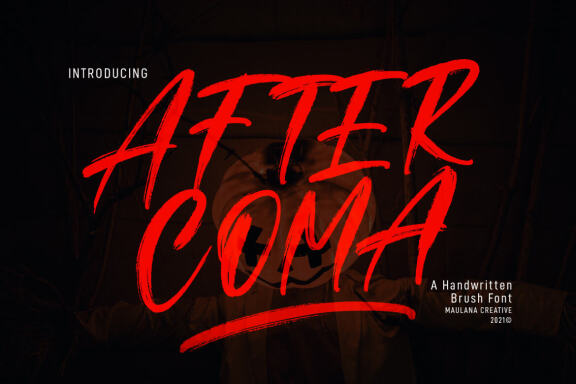 Aftercoma - FREE Brush Font