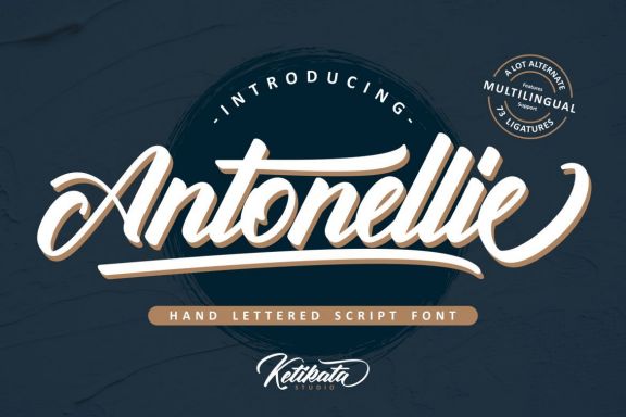 Antonellie Hand Lettered Script