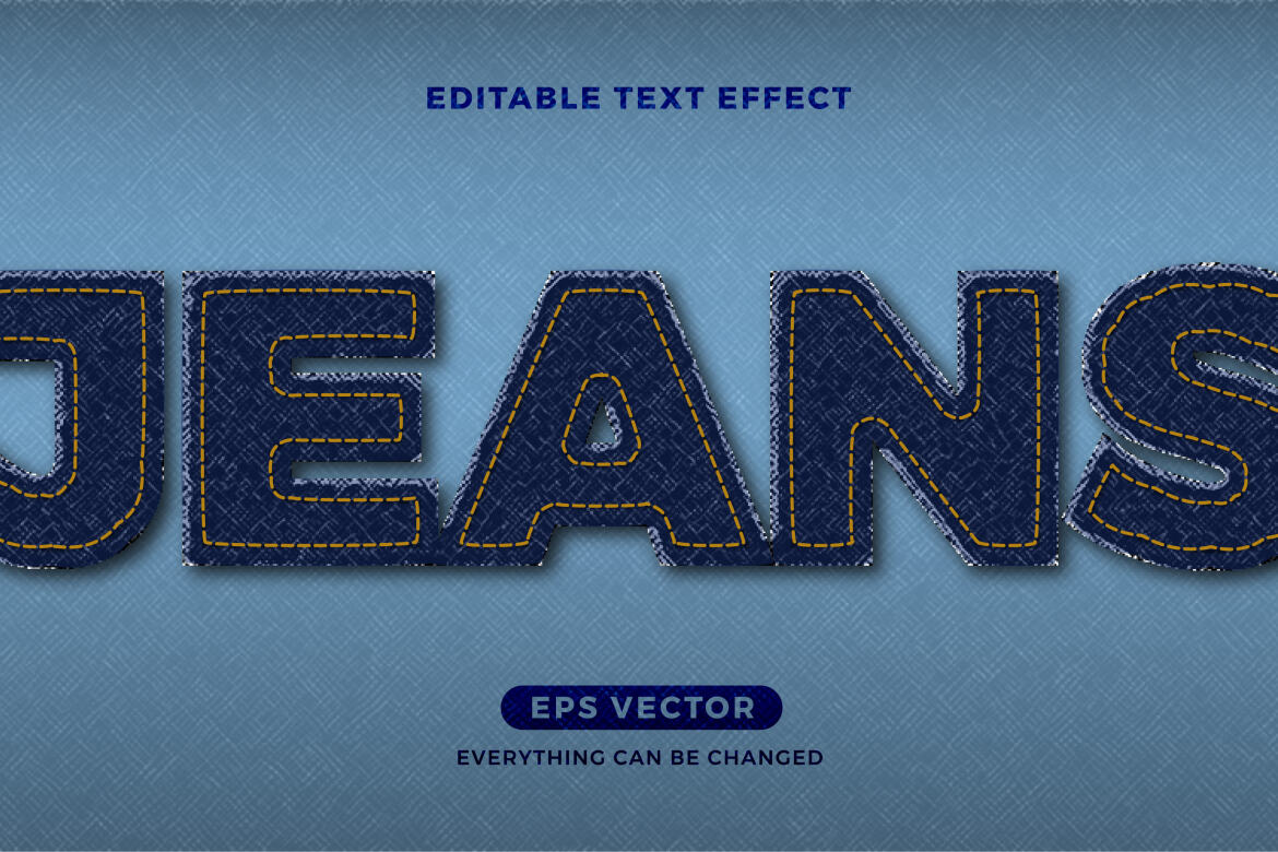 Denim - FREE Editable Text Effect alternate