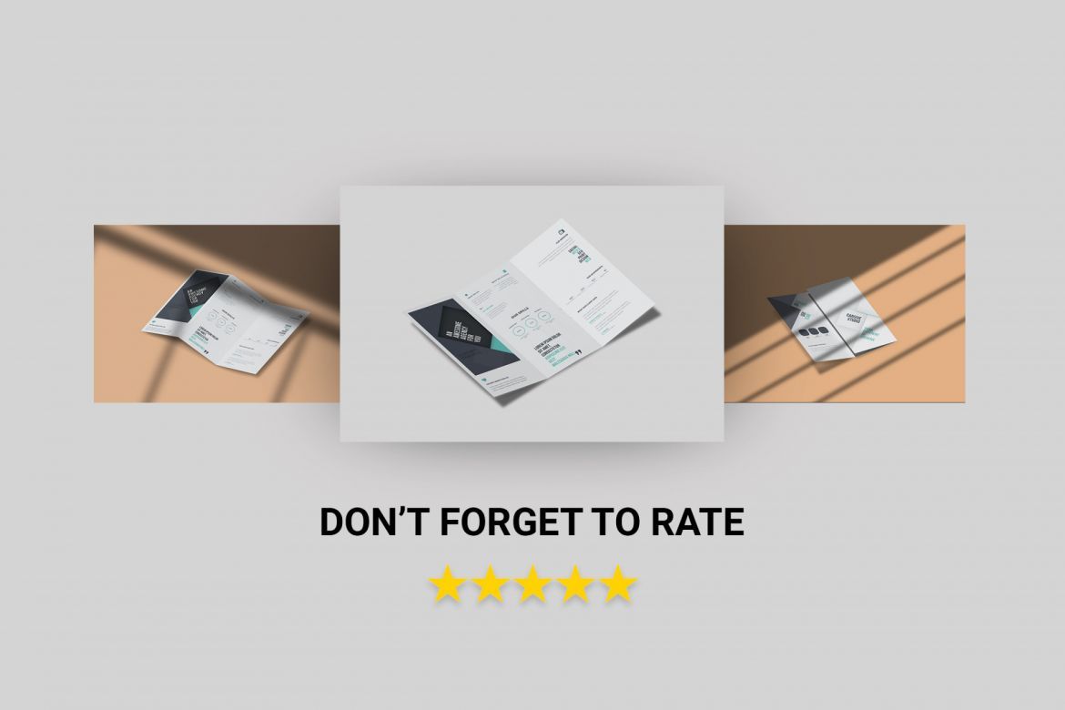 Trifold Brochure Mockups - view 7