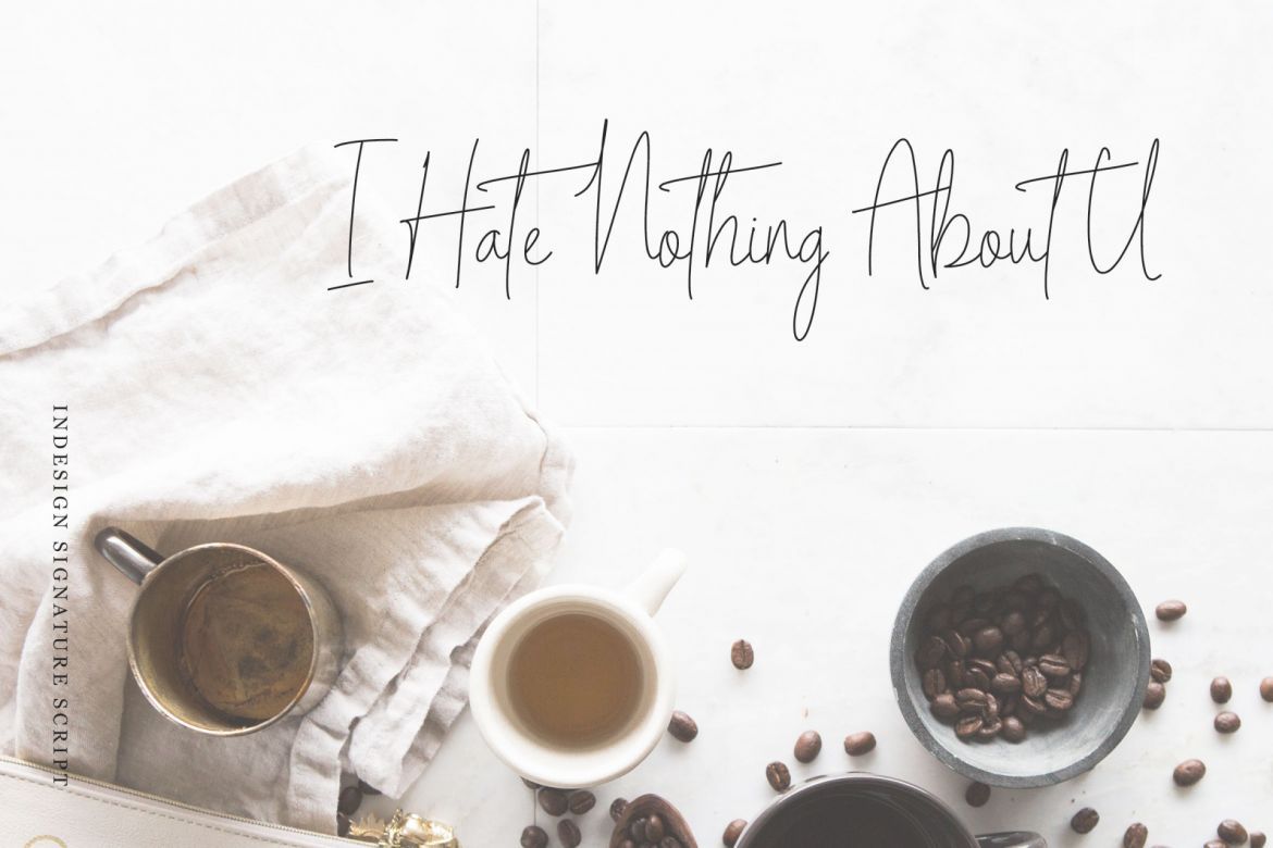 Indesign Signature - Script Font alt