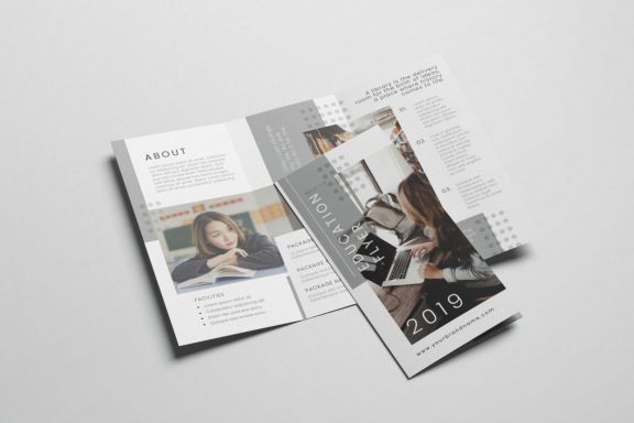 Creative Education AI and PSD Trifold Brochure