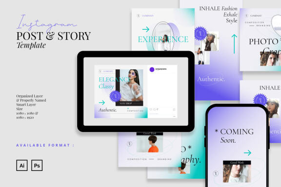 Sparkling Gradient Fashion Instagram