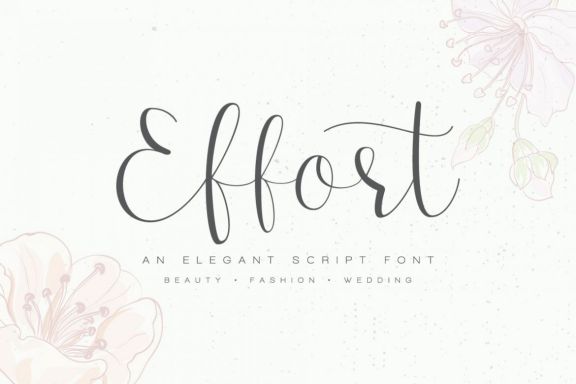 Effort - Calligraphy Font alt