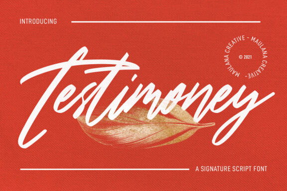Testimoney Signature FREE Font