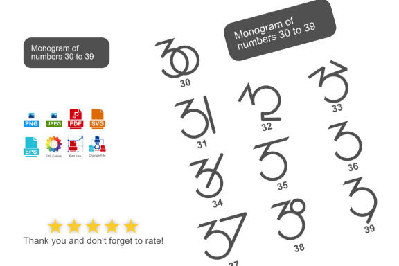 Free Monogram Logo 30-39 - view 1