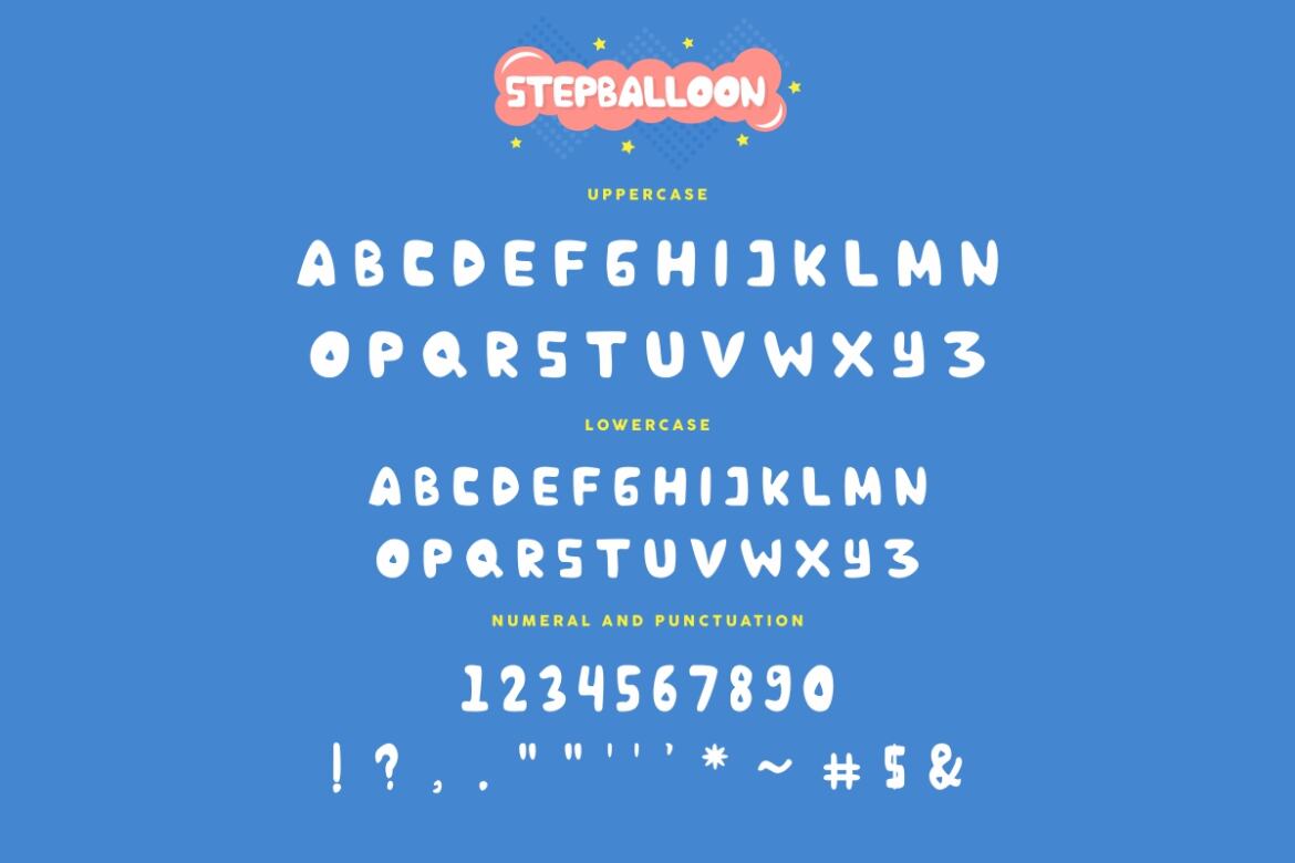 Stepballoon - FREE Font - view 4