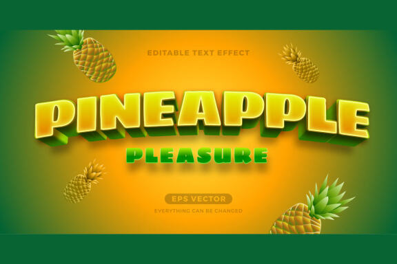 Pineapple - FREE Editable Text Effect