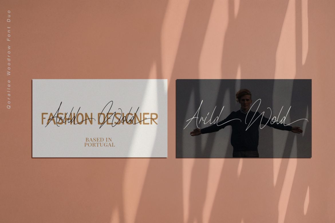 Qorallee Woodrow Font Duo + Bonus - view 3