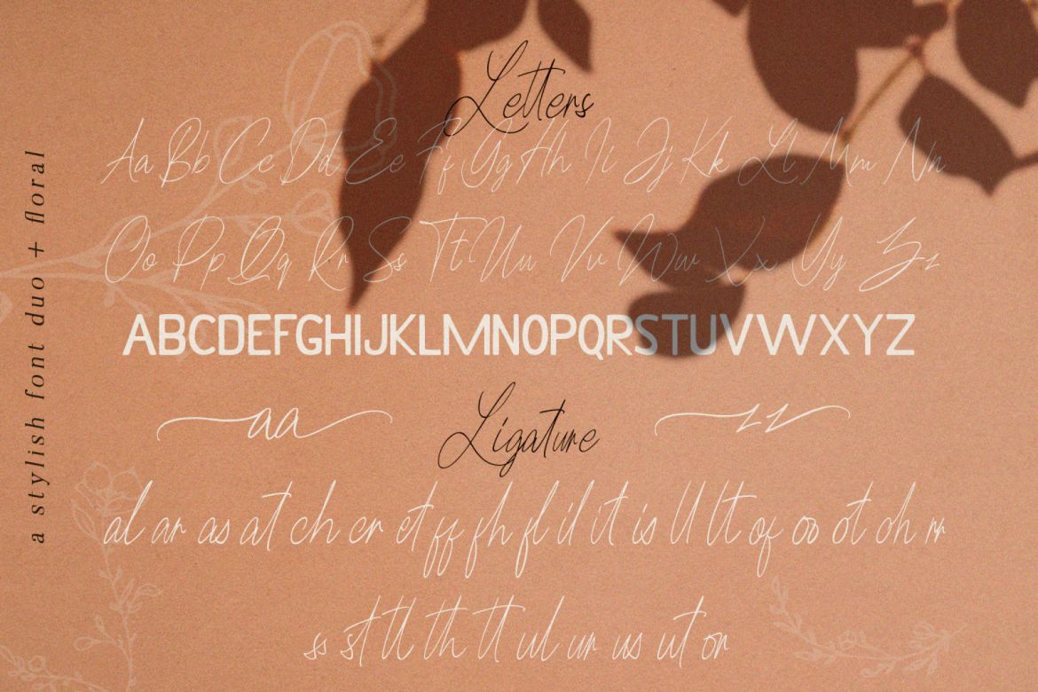 Qorallee Woodrow Font Duo + Bonus alternate