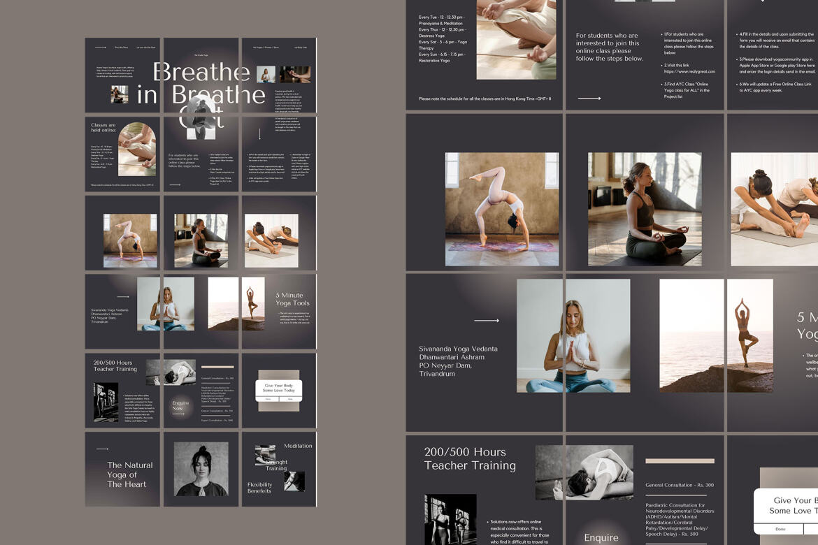 Yoga Puzzle Instagram | Free CANVA Template  alt