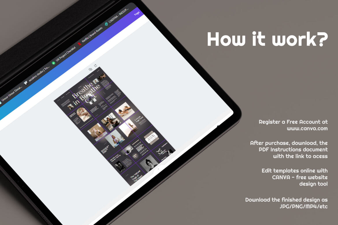 Yoga Puzzle Instagram | Free CANVA Template  - view 4