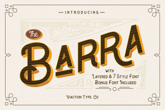 Barra - Vintage Font