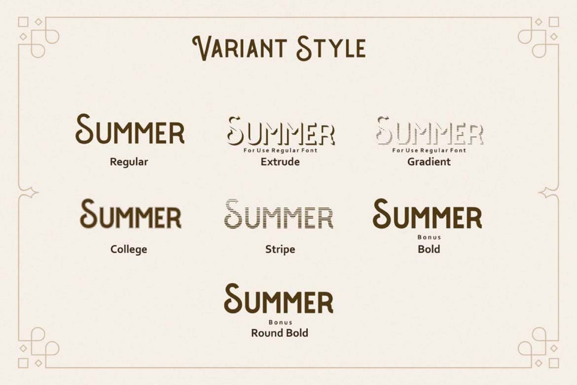 Barra - Vintage Font alternate