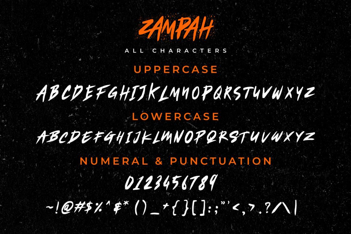 Zampah Brush Font - view 4