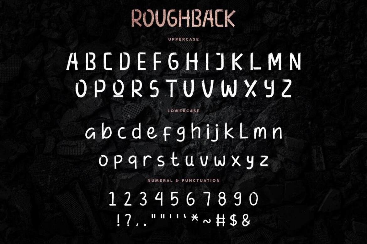 Roughback - FREE Rough Font - view 4