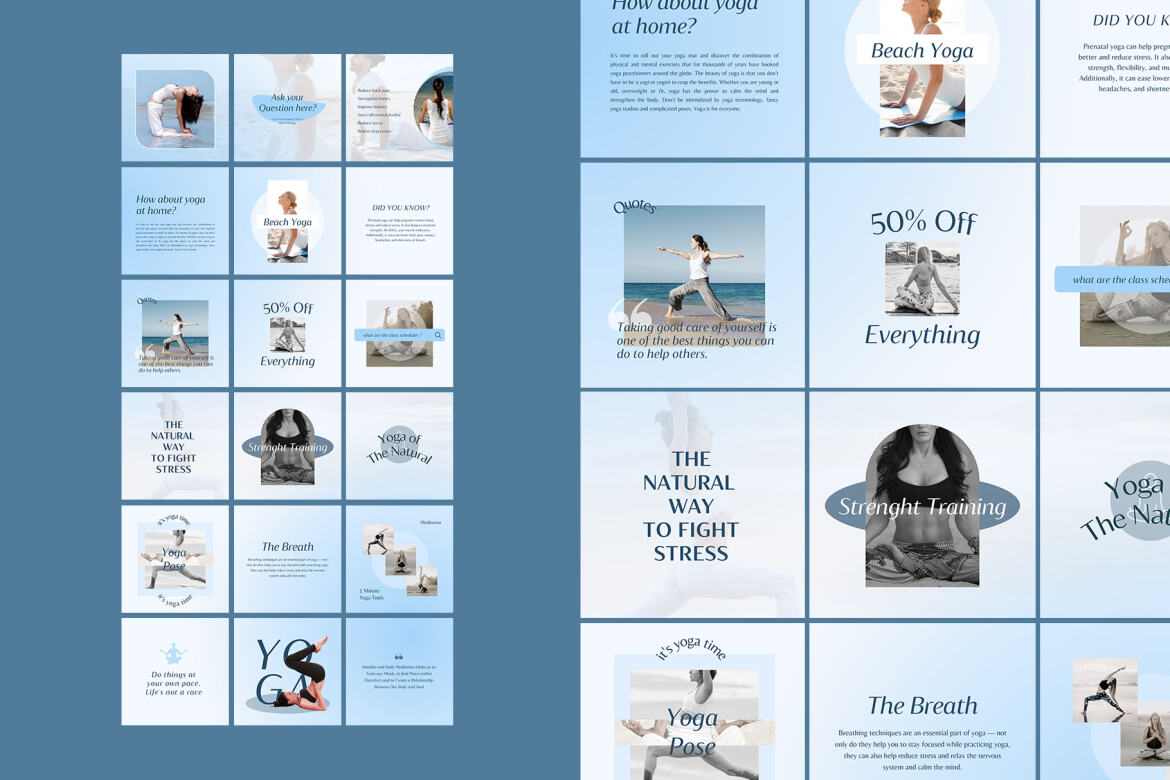Yoga Beach Puzzle Instagram | Free CANVA Template alt