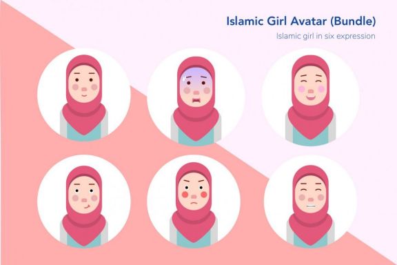 Islamic Girl 6 Expression Bundle