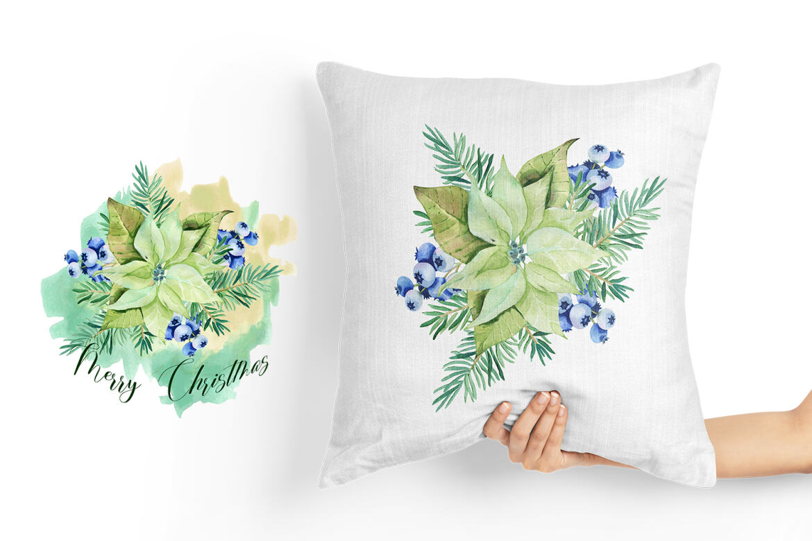 Free Christmas Sublimation Design - Poinsettia alt