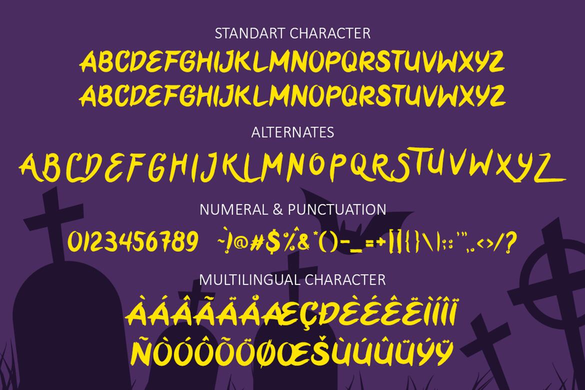 Yellow Pumpkin - Free Halloween Font alternate