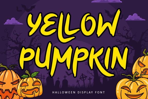 Yellow Pumpkin - Free Halloween Font