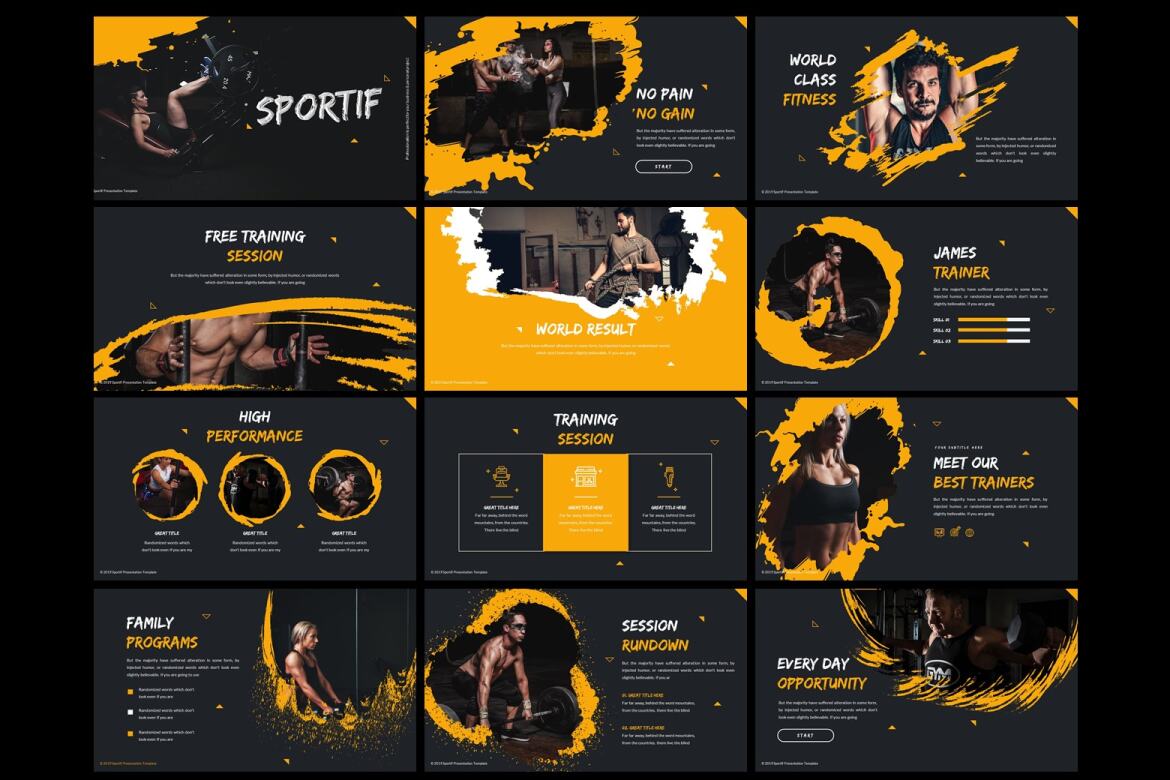 Sportif FREE Power Point Template - view 2