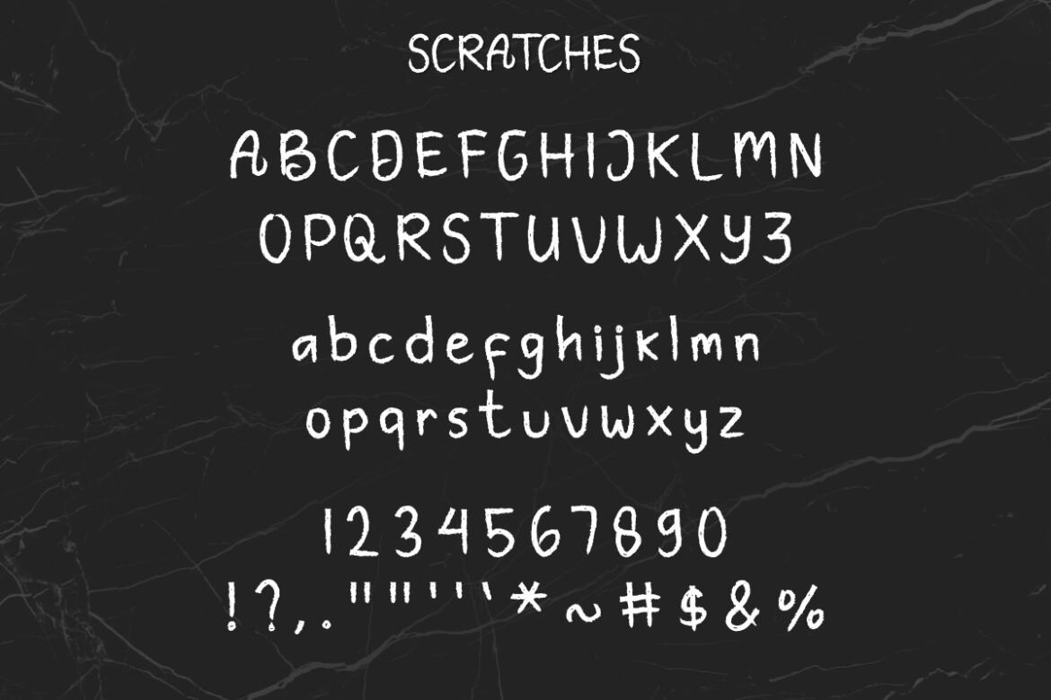 Scratches - Free Font - view 3