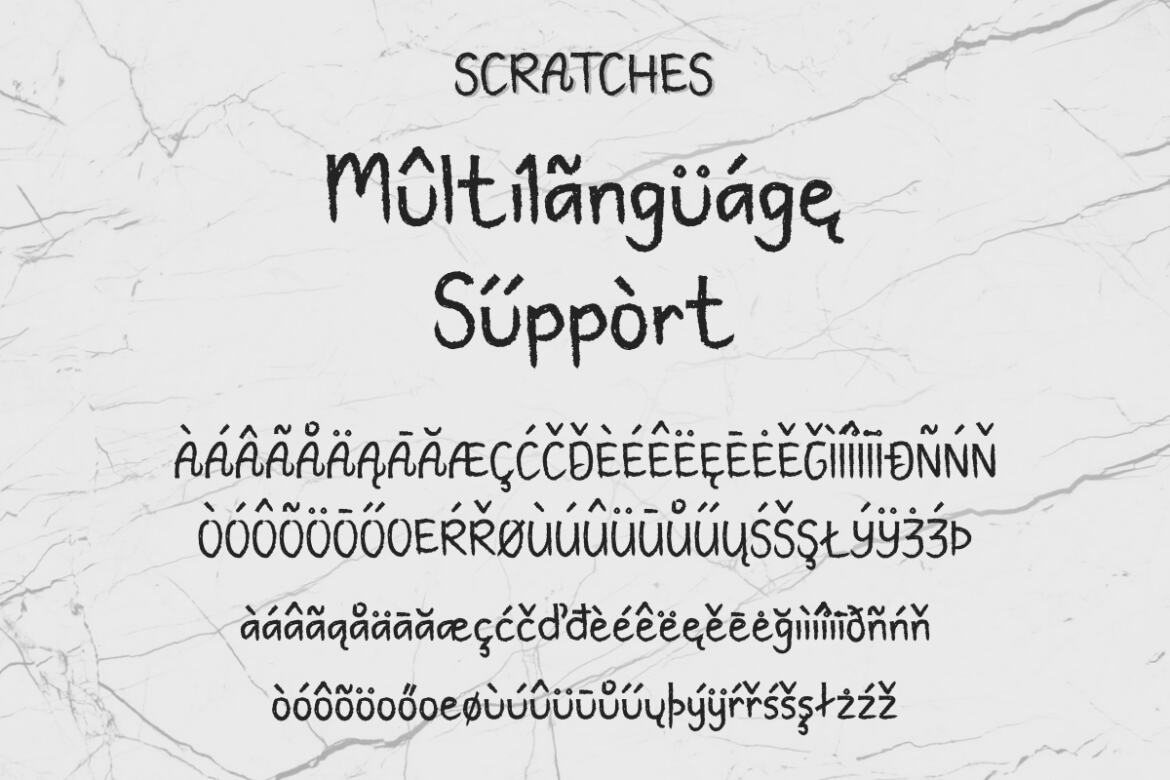 Scratches - Free Font - view 6