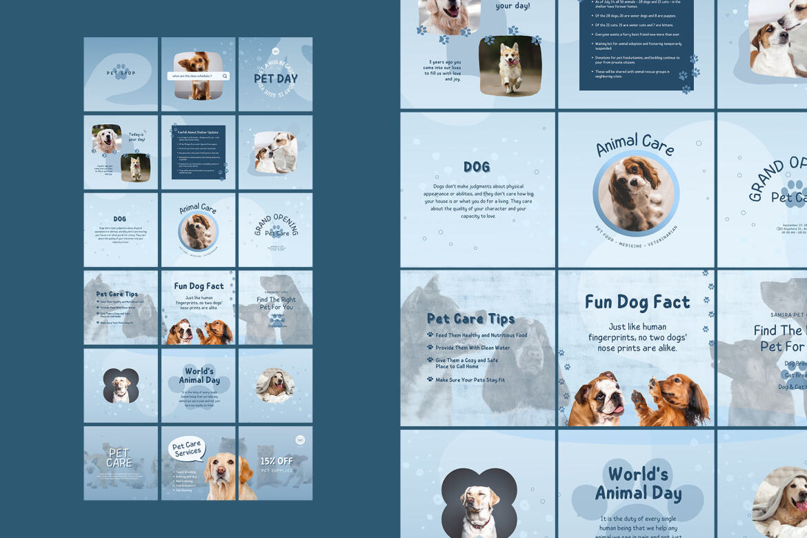 Dogs Pet Puzzle Instagram | Free CANVA Template  alt