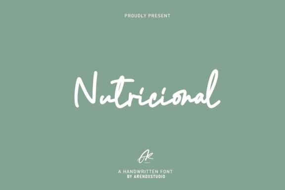 Nutricional - FREE Monoline Script