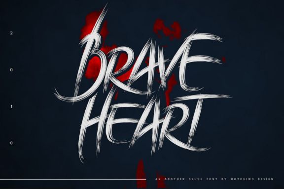 Brave Heart Brush Font