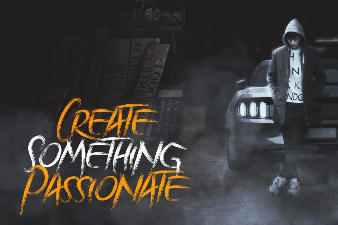 Brave Heart Brush Font - view 3