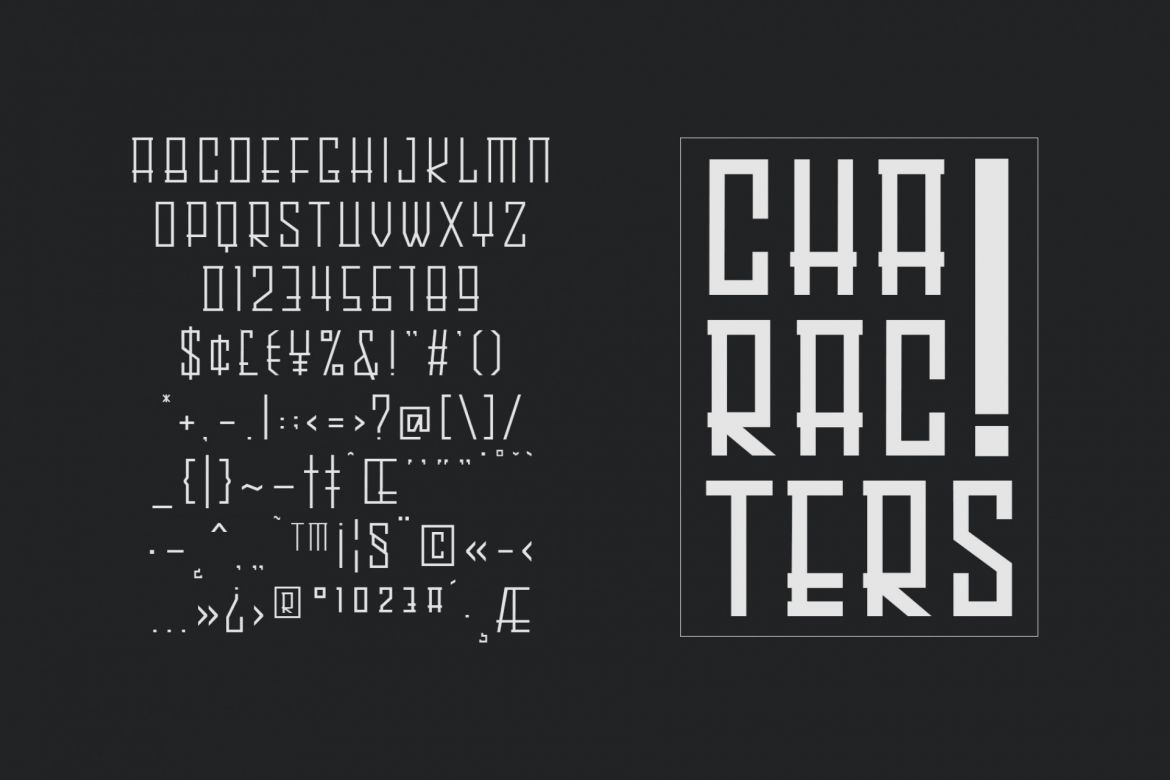 Harley Geometric Display Font alt