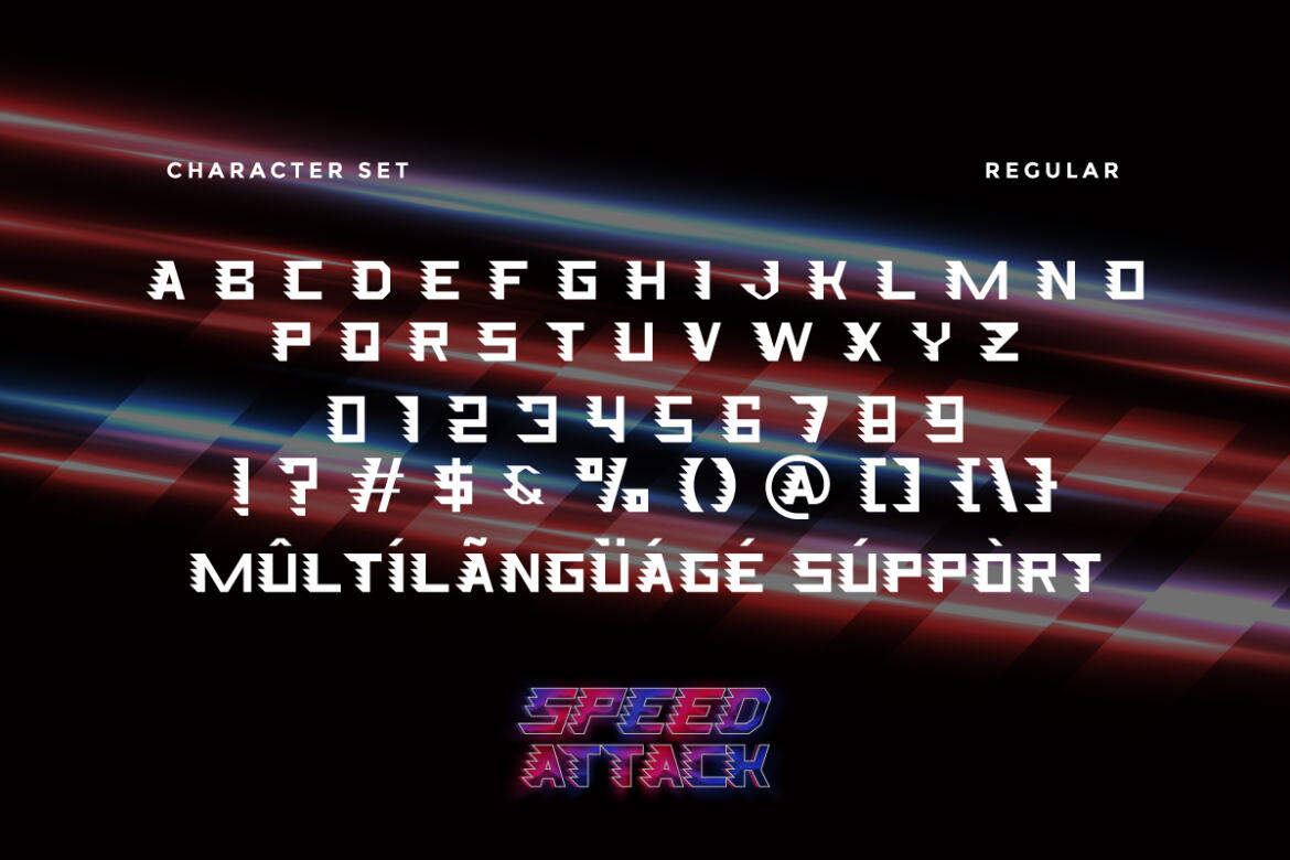 Speed Attack - Free Font - view 5