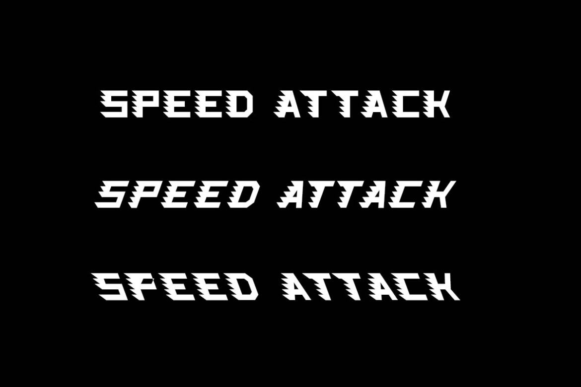 Speed Attack - Free Font alternate