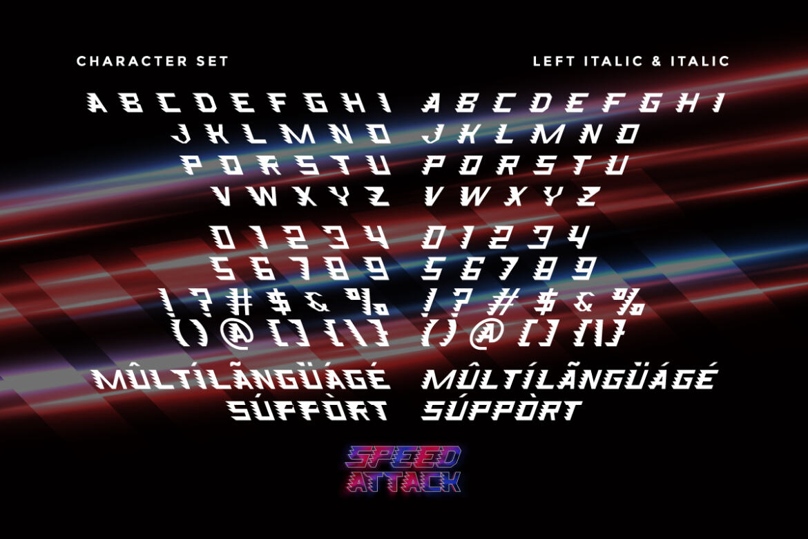 Speed Attack - Free Font - view 7
