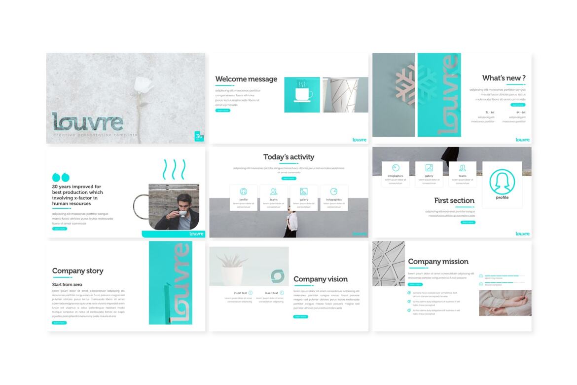 Louvre - FREE Power Point Template - view 2