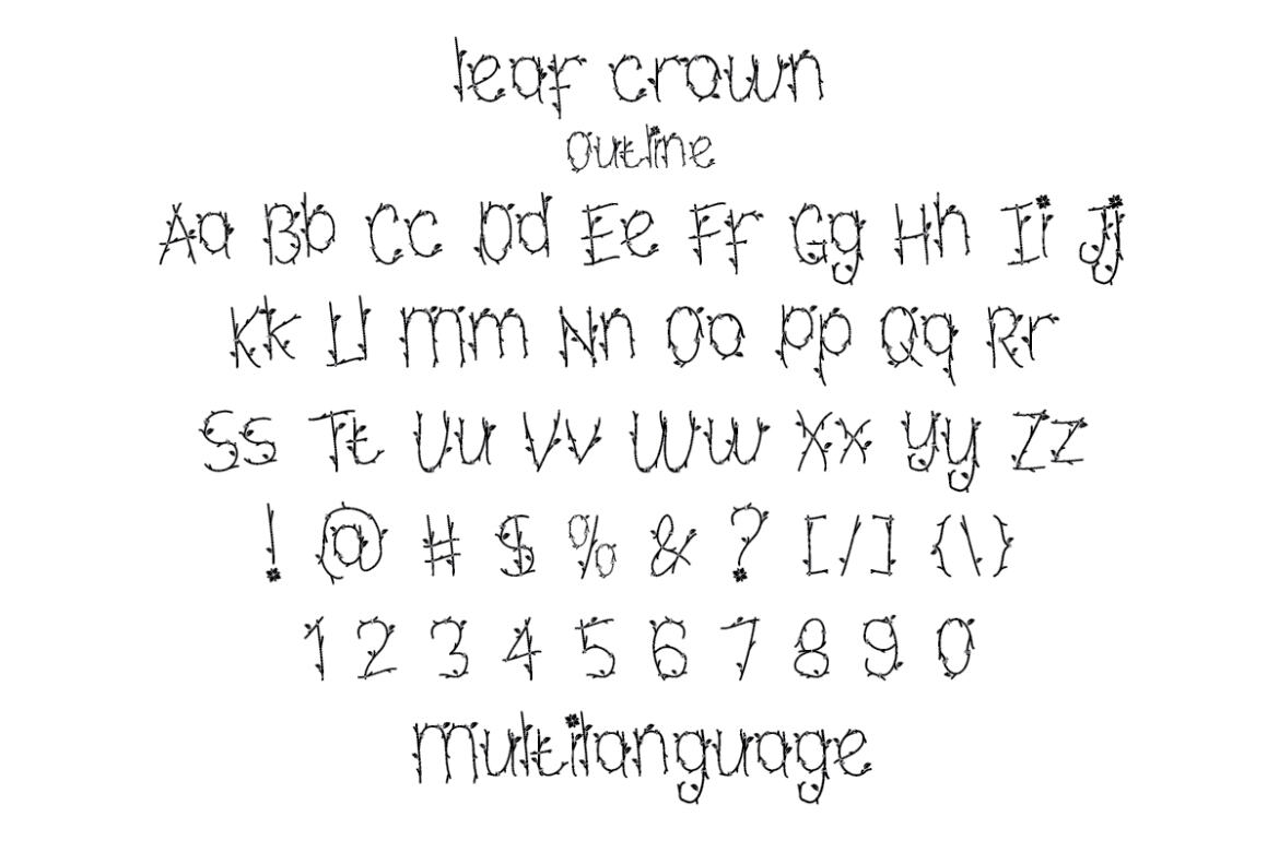 Leaf Crown - Free Font - view 6