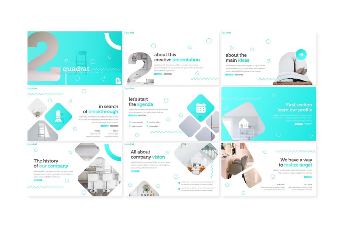 Quadrat - FREE Power Point Template - view 4