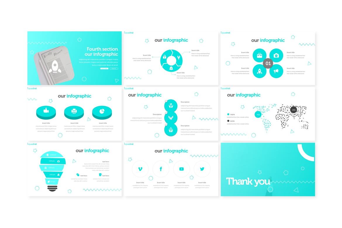 Quadrat - FREE Power Point Template - view 2
