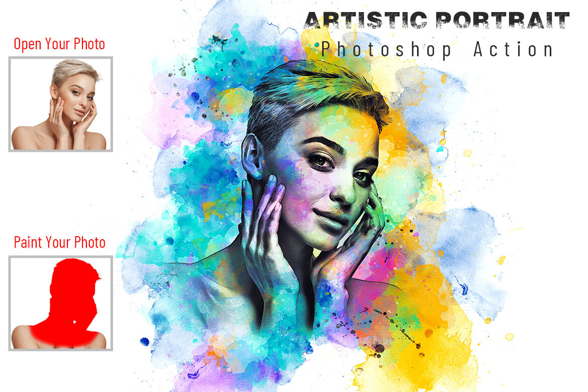 Artistic Portrait FREE Photoshop Action - view 10