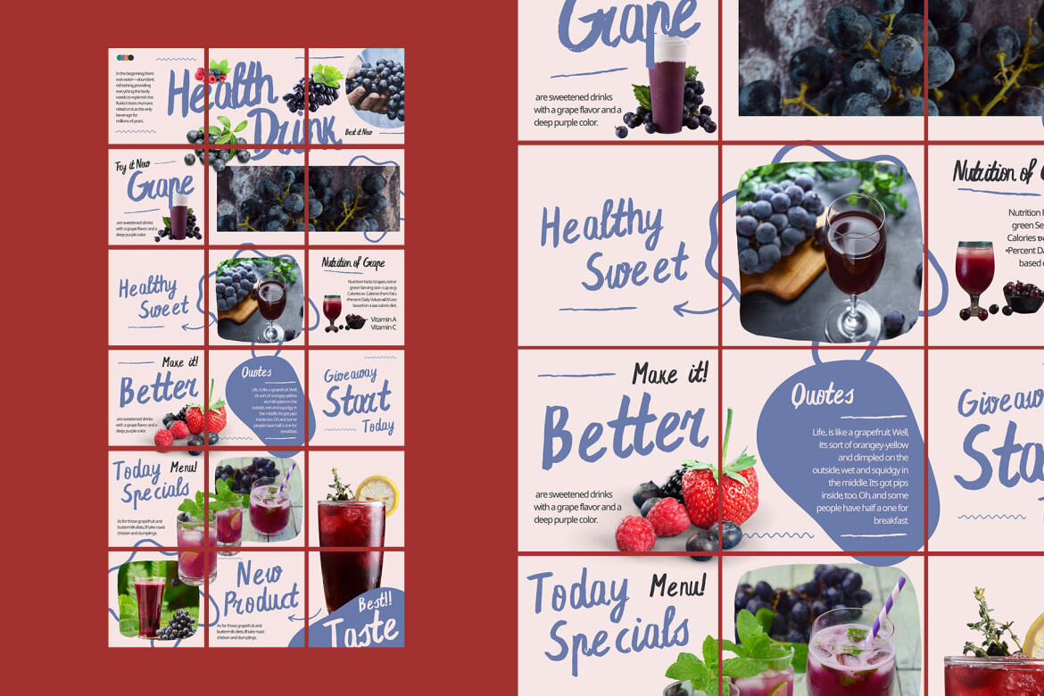 Juice Juice Puzzle Instagram | Free CANVA Template  alt