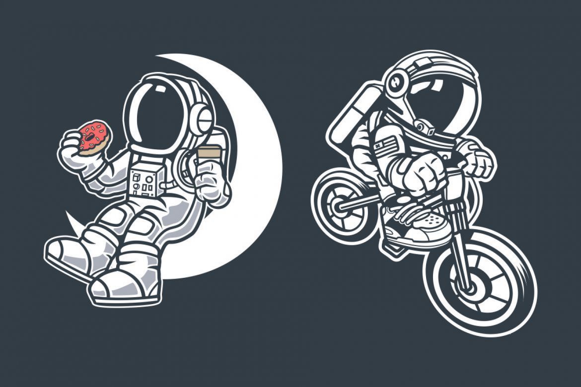 6 Astronaut Cartoon Character 2 - view 3