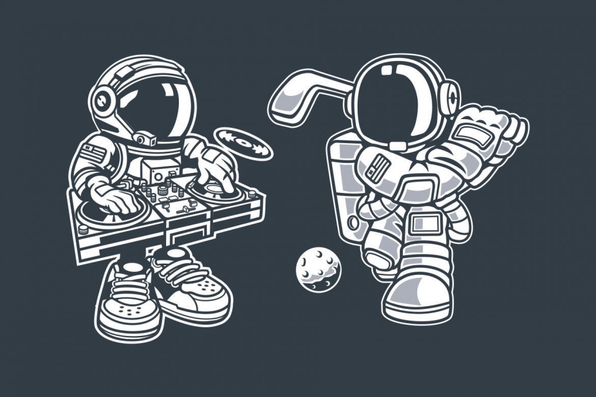 6 Astronaut Cartoon Character 2 - view 4