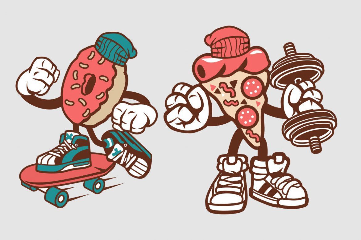 Junk Food Cartoon Character - view 3