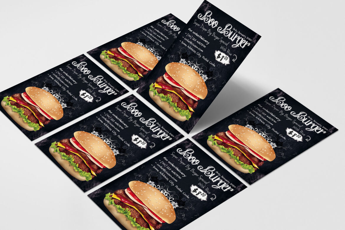 Boo Burger FREE Flyer Template - view 6
